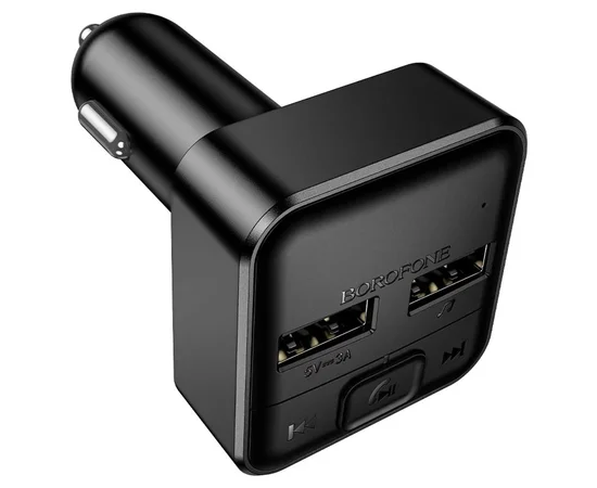 АЗУ FM модулятор Borofone BC63 Selecto QC3.0 (2USB-A) Black