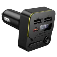 АЗУ FM модулятор Borofone BC60 Hero 35W (2USB-A/1C) Black