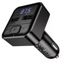 АЗУ FM модулятор Borofone BC63 Selecto QC3.0 (2USB-A) Black