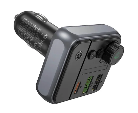 АЗУ FM модулятор Borofone BC50 Ascenso PD20W+QC3.0 18W (2USB-A/1C) Black