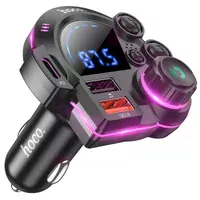 АЗУ FM модулятор Hoco DFM01 Legend 20W+QC3.0 (2USB-A/1C) Black