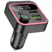 АЗУ FM модулятор Hoco E85 Tiger PD20W+QC3.0 Black