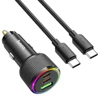 АЗУ Hoco NZ17 High Power 45W (1USB-A/2C) + кабель Type-C to Type-C Black