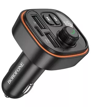 АЗУ FM модулятор Borofone BC59 Heroic (2USB-A/1C) Black