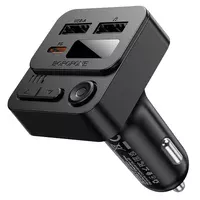 АЗУ FM модулятор Borofone BC60 Hero 35W (2USB-A/1C) Black