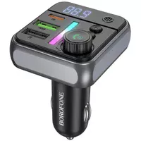 АЗУ FM модулятор Borofone BC50 Ascenso PD20W+QC3.0 18W (2USB-A/1C) Black