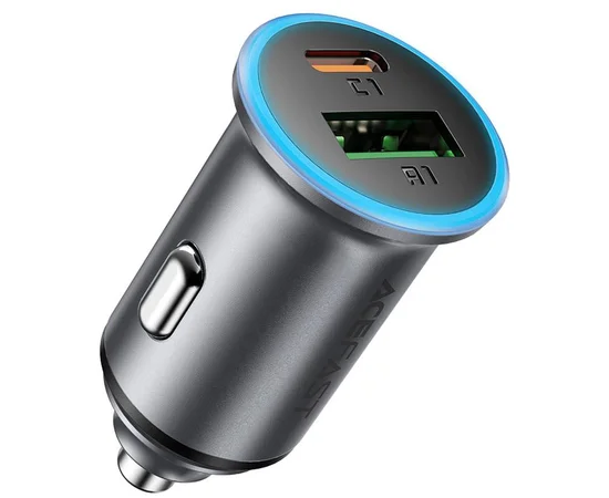 АЗУ Acefast B15 PD20W+QC3.0 65W (1USB-A/1C) Gray