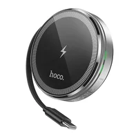 БЗУ Hoco CQ18 Flash 2in1 Magnetic + iWatch (with retractable cable Type-C) Silver