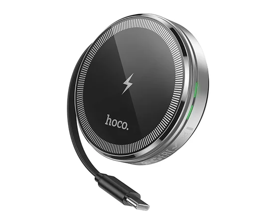 БЗУ Hoco CQ18 Flash 2in1 Magnetic + iWatch (з retractable cable Type-C) Silver