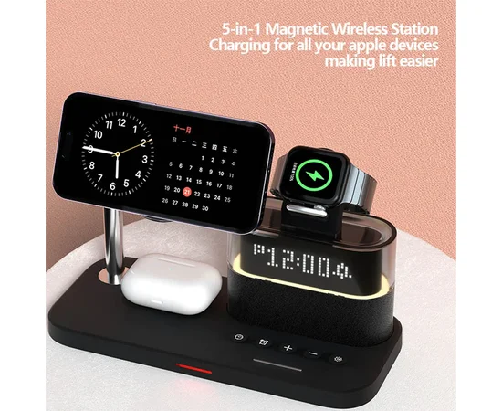 БЗУ + часы C09 4in1 Black