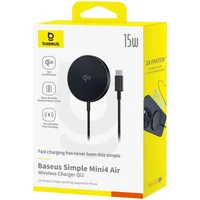 БЗУ Baseus Simple Mini4 Air Magnetic Qi2 15W (P102782) Cluster Black