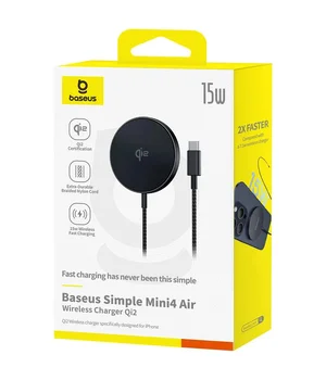 БЗУ Baseus Simple Mini4 Air Magnetic Qi2 15W (P102782) Cluster Black