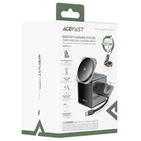 БЗУ Acefast E34 desktop 3in1 15W Gray