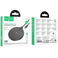 БЗУ Hoco CW62 Peak with digital display and cable 15W Black