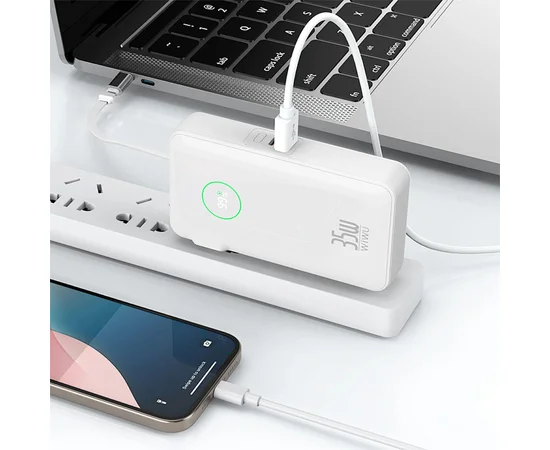 Портативное ЗУ Power Bank WIWU Wi-P049 PD20W with cable 10000 mAh White