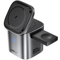 БЗУ Acefast Z9 6in1 35W GaN + СЗУ 45W Metal grey