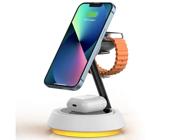БЗУ WIWU Wi-W002 3 in 1 wireless charger White