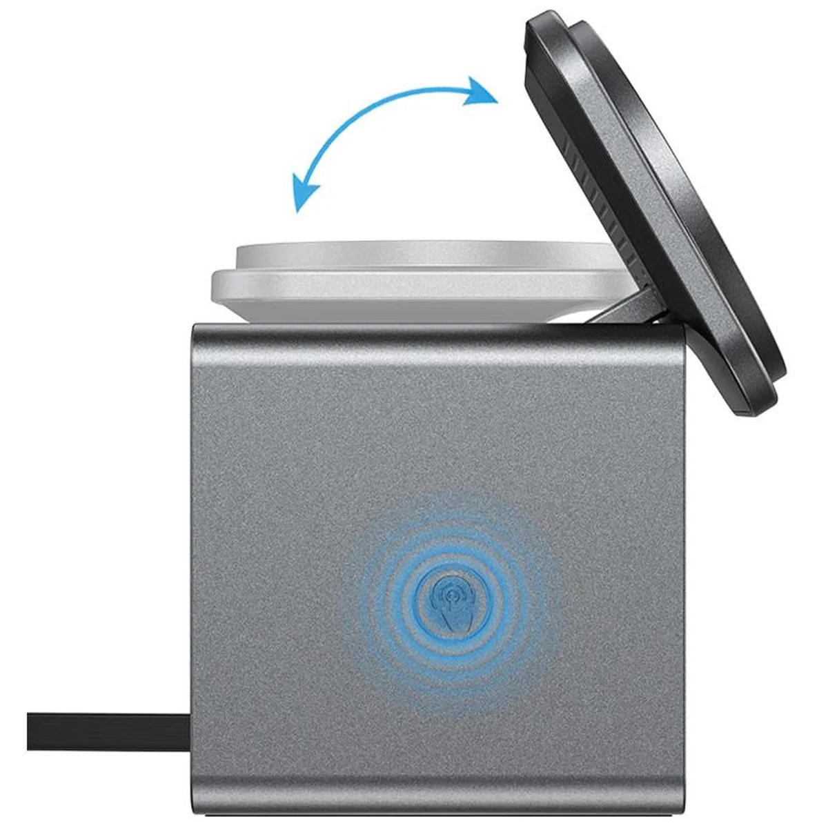 БЗУ Acefast E34 desktop 3in1 15W Gray