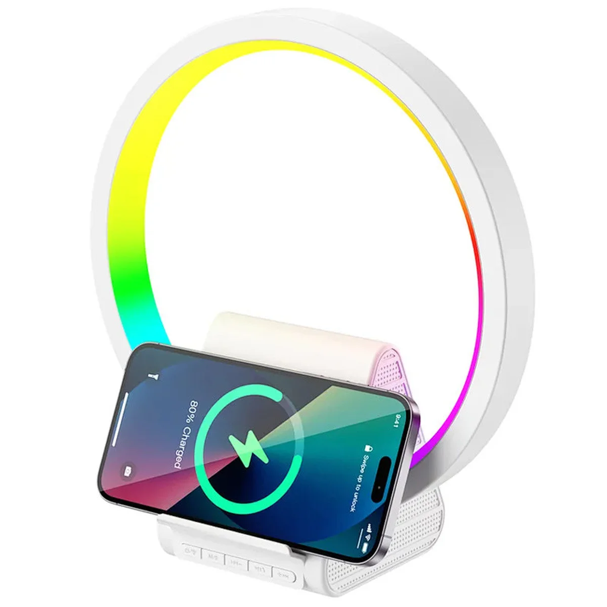БЗУ WIWU Wi-W021 2 in 1 Wireless Charger+Bluetooth Speaker White