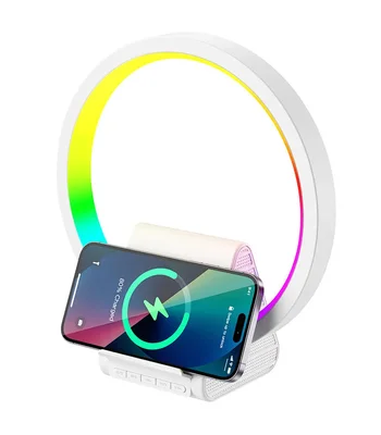 БЗУ WIWU Wi-W021 2 in 1 Wireless Charger+Bluetooth Speaker White