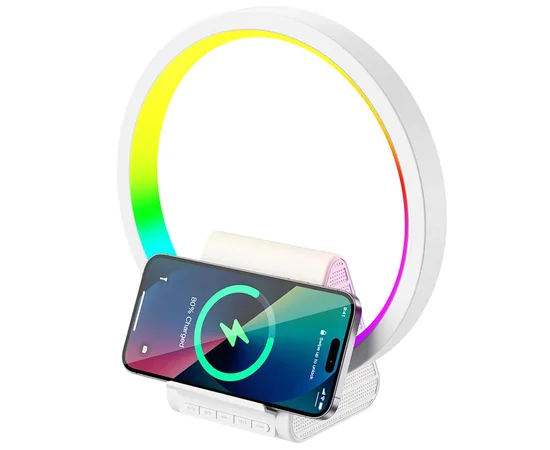 БЗУ WIWU Wi-W021 2 in 1 Wireless Charger+Bluetooth Speaker White