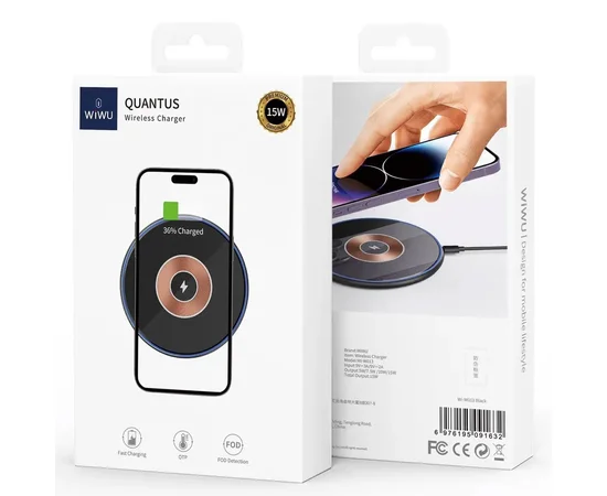 БЗУ WIWU Wi-W013 15W wireless charger Black