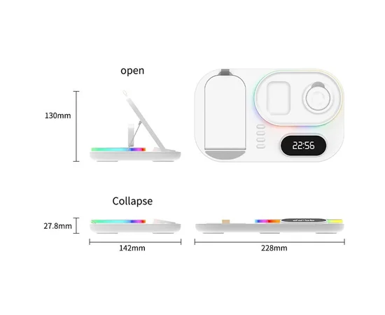 БЗУ + часы A06 4in1 White