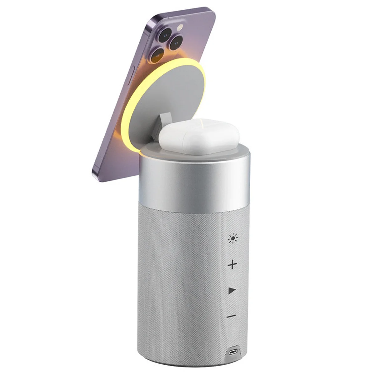 БЗУ WIWU Wi-W022 3 in 1 Wireless Charger+Bluetooth Speaker White