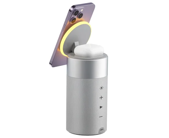 БЗУ WIWU Wi-W022 3 in 1 Wireless Charger+Bluetooth Speaker White