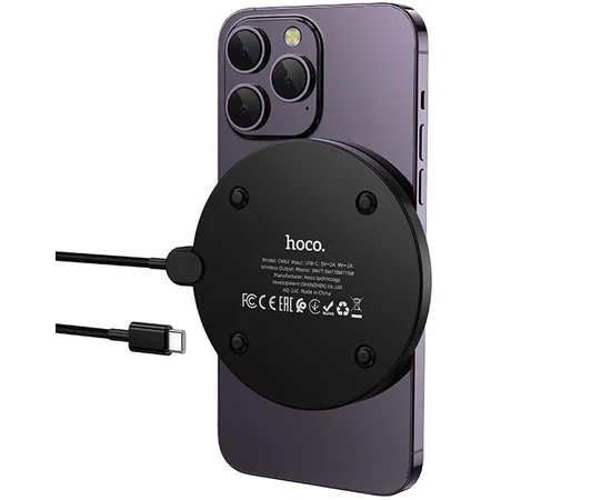 БЗУ Hoco CW62 Peak with digital display and cable 15W Black