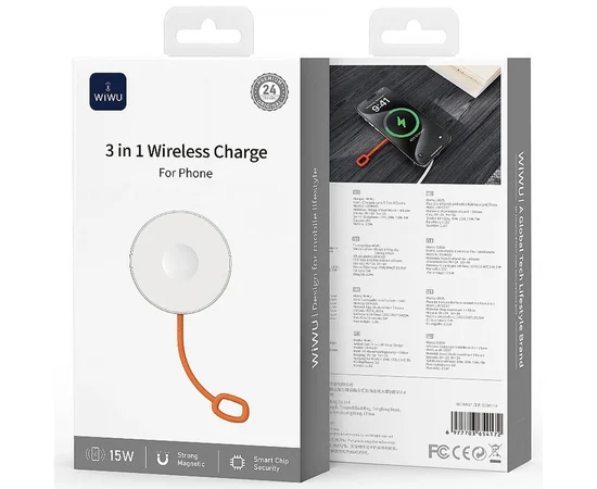 БЗУ WIWU Wi-W037 AirDock 3in1 15W White