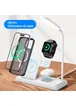 БЗУ Usams US-CD195 15W 4in1 Wireless Charging Holder With Table Lamp White