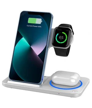 БЗУ WIWU Wi-W020 3 in 1 wireless charger White