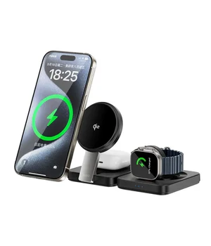 БЗУ WIWU Wi-W028 QI2 3 in 1 wireless charger Black