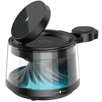 БЗУ WIWU Wi-W039 Flow 5in1 wireless charger with Speaker & Night Light 15W Black