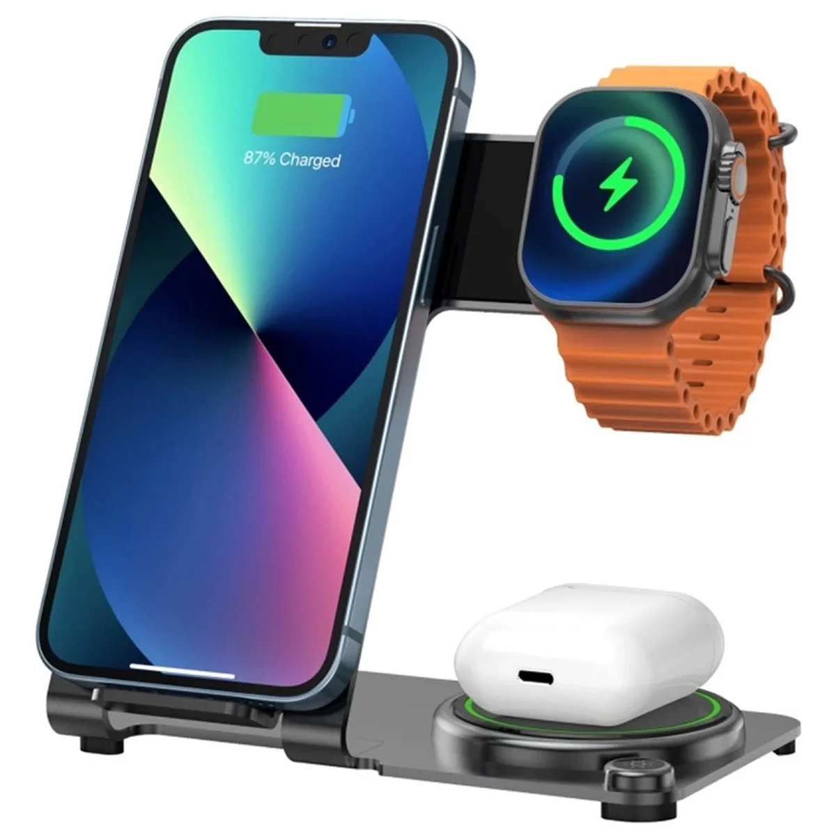 БЗУ WIWU Wi-W005 3 in 1 Wireless Charger Black