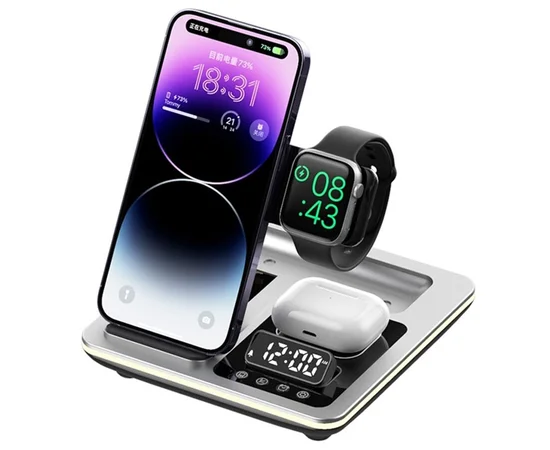 БЗУ + часы A93 4in1 Silver