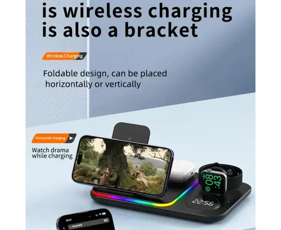 БЗУ + часы A82 4in1 Black