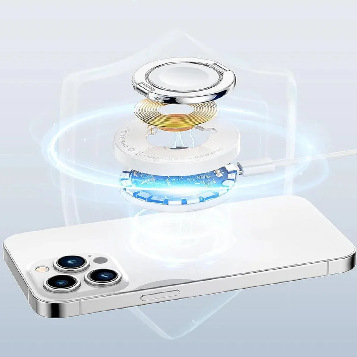 БЗУ WIWU Wi-W027 3 in 1 wireless charger White