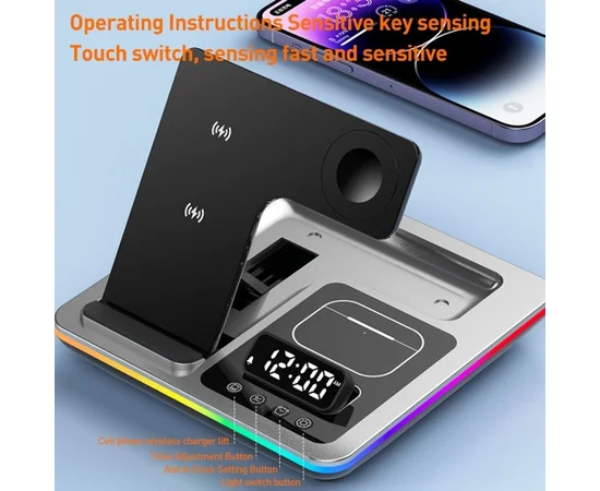 БЗУ + часы A93 4in1 Silver