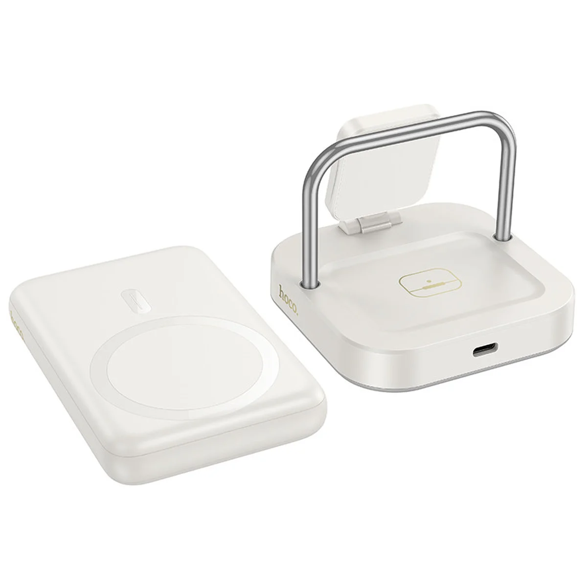 БЗУ Hoco CQ16 Astute 4in1 + Power Bank PD20W 10000 mAh Milky White