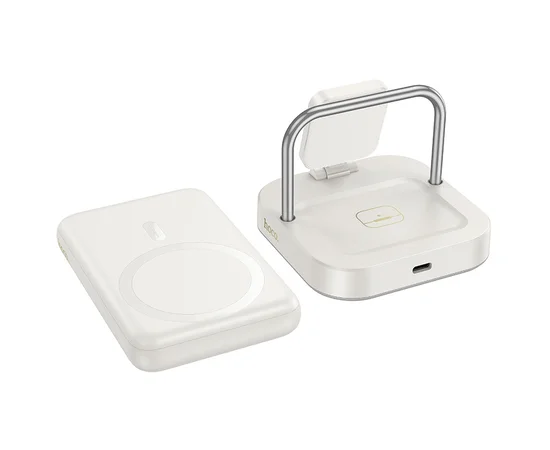 БЗУ Hoco CQ16 Astute 4in1 + Power Bank PD20W 10000 mAh Milky White