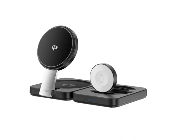 БЗУ WIWU Wi-W028 QI2 3 in 1 Wireless Charger Black