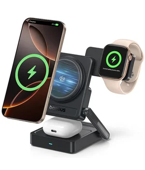 БЗУ Baseus PicoGo AF21 Portable 3in1 35W Qi2.2 + СЗУ 45W (E02054) Cosmic Black