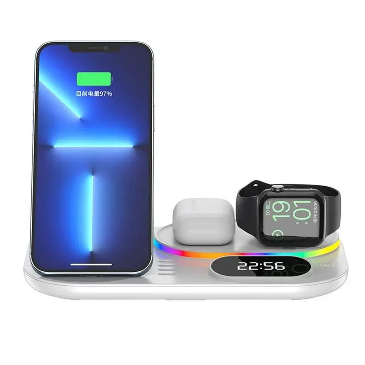 БЗУ + часы A06 4in1 White