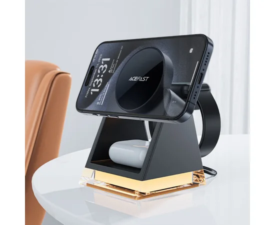 БЗУ Acefast E17 desktop 3-in-1 Black