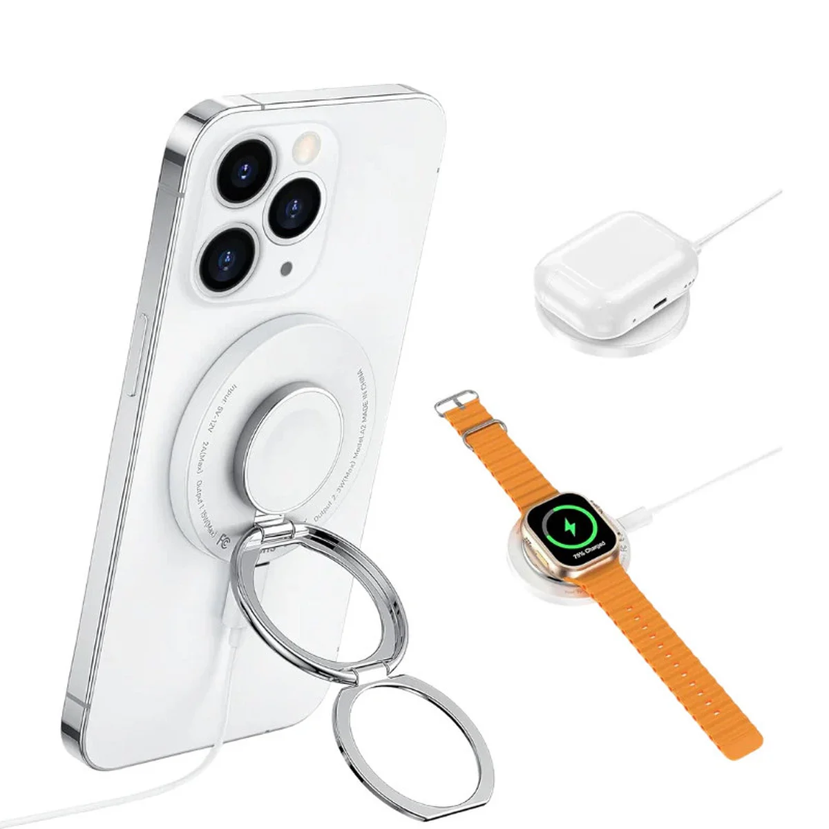 БЗУ WIWU Wi-W027 3 in 1 wireless charger White