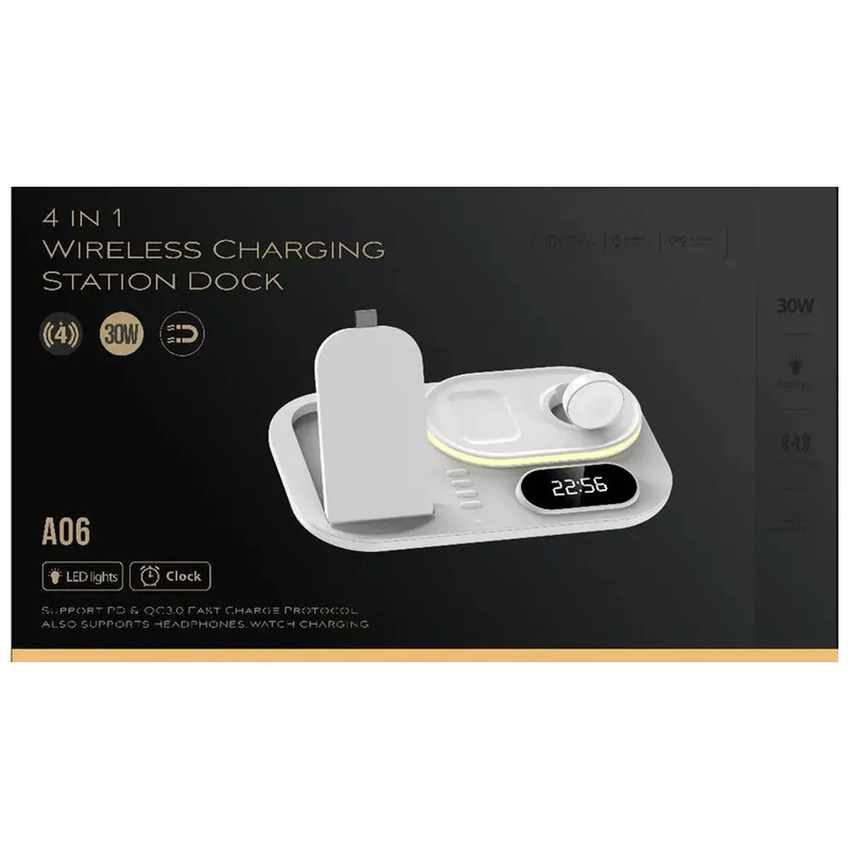 БЗУ + часы A06 4in1 White