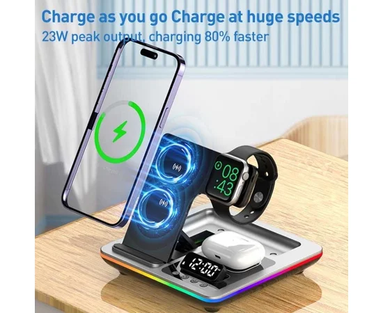 БЗУ + часы A93 4in1 Silver