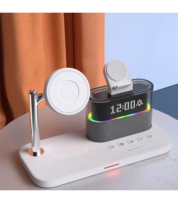 БЗУ + годинник C09 4in1 White